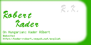 robert kader business card